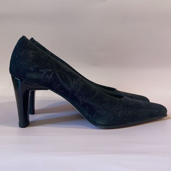 Roberto Capucci Women’s 6.5 Black Small Heel Shoes Excellent Used Condition - Picture 5 of 11